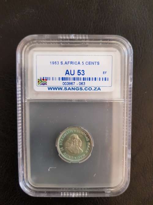 $$$ 1963 5 CENT AU53 $$$