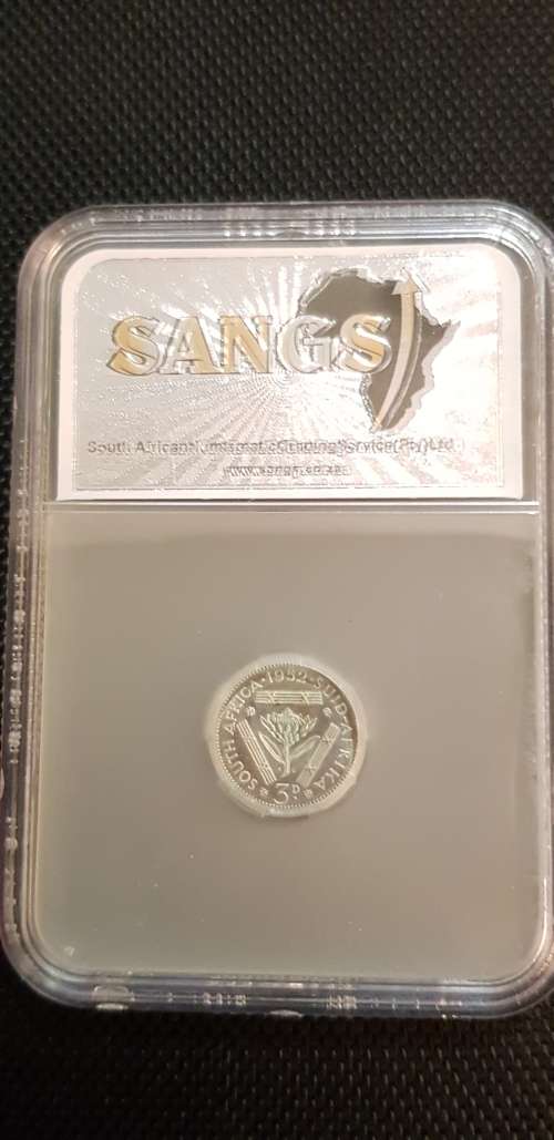 $$$ 1952 THREE PENCE PF64 $$$