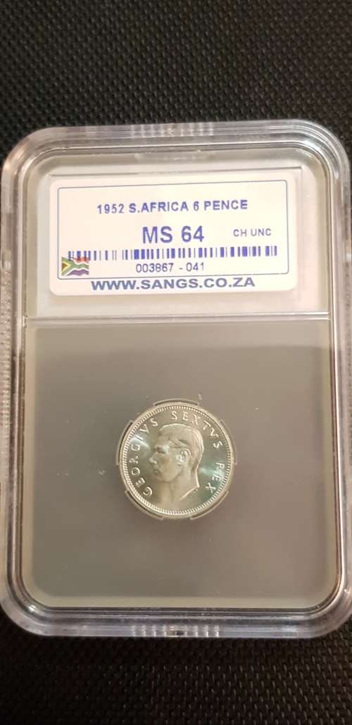 $$$ 1952 SIXPENCE MS64 $$$