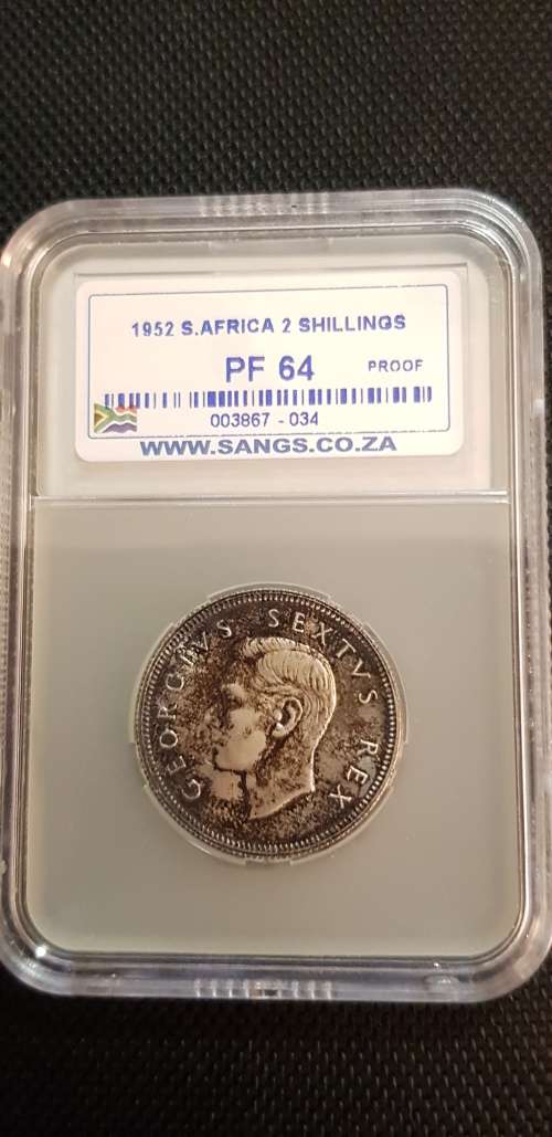 $$$ 1952 TWO SHILLING PF64  $$$