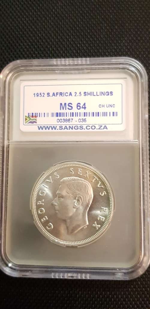 $$$ 1952 TWO AND HALF SHILLING MS64 $$$