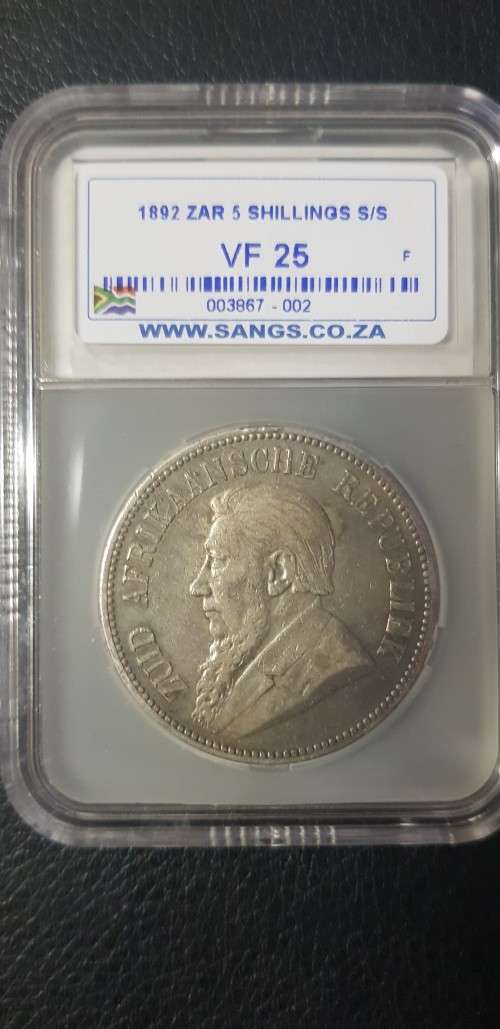 $$$ 1892 FIVE SHILLING S/S VF25 $$$