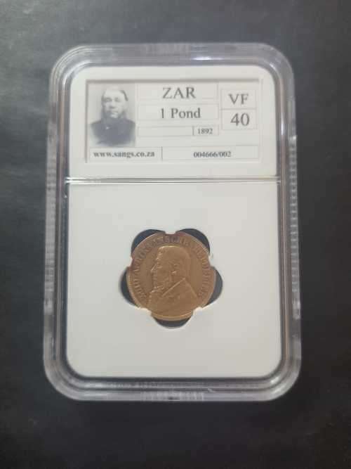 1892 ZAR 1 Pond D/S VF40
