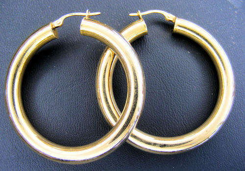 9ct Yellowgold large gypsy earrings - NO RESERVE!!