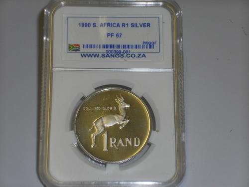 1990 S.AFRICA R1 - HIGH GRADE PF67 PROOF - SERIOUS COLLECTORS THE ONE YOU NEED.
