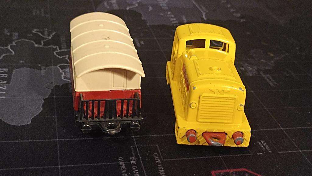 Matchbox Lesney 1978 Shunter and Passenger Coach Train Set. Playworn