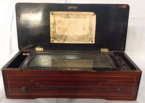 Antique Swiss music box Etouffoirs en Acier 6 Airs no.78530