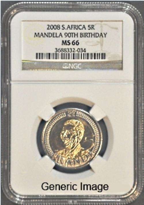 FRESH FROM NGC - UP FOR BID 20 X 2008 Mandela ~NGC Graded MS66~ BID PER COIN