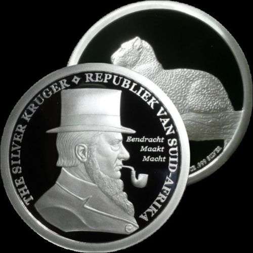 SILVER KRUGER MAJESTIC FIVE *1ST OF A 5 COIN SERIES* 1 OZ SILVER COIN PROOF - SUPER LOW MINTAGE!