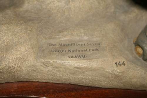 Magnificent 7 Tuskers of Kruger ...Statue of Shawu.