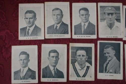 South African English Cricket Tour 1929 Cigarette cards