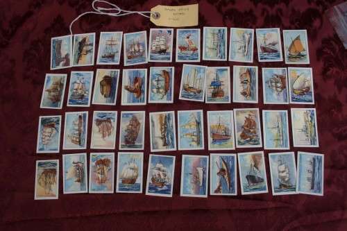 Cigarette cardsShips of all times. Full set. 1-40