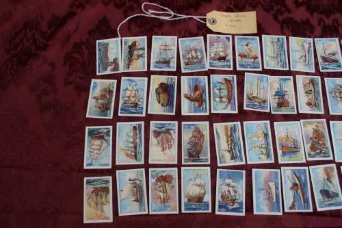 Cigarette cardsShips of all times. Full set. 1-40