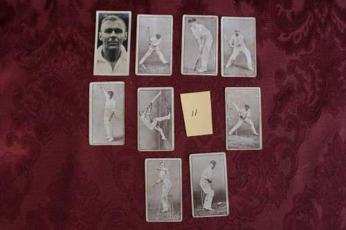 Australian and English Test Cricketers.  Cigaret cards