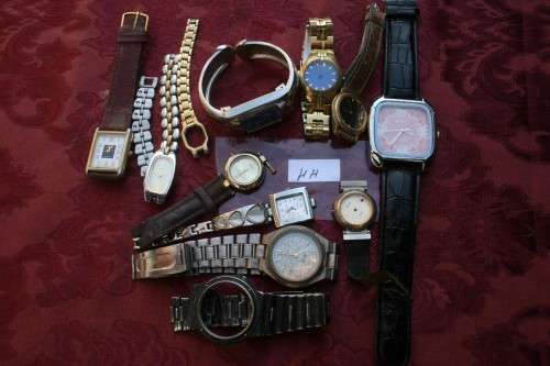 Lot of Mixed watches..Cases...straps.... Spares /Repairs Steampunk Jewelery