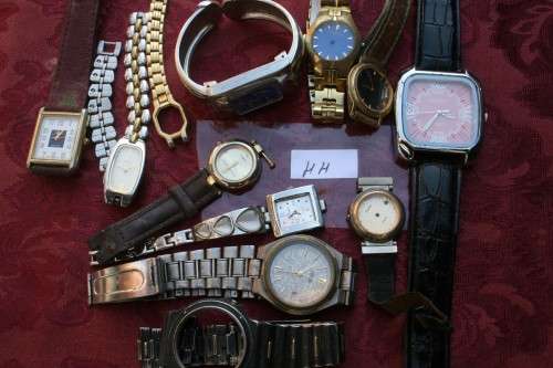 Lot of Mixed watches..Cases...straps.... Spares /Repairs Steampunk Jewelery