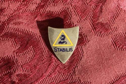 Stabilis metal  badge