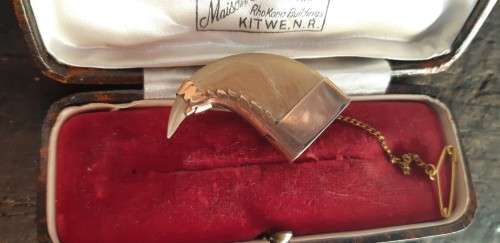 Tiger Claw set in solid Gold