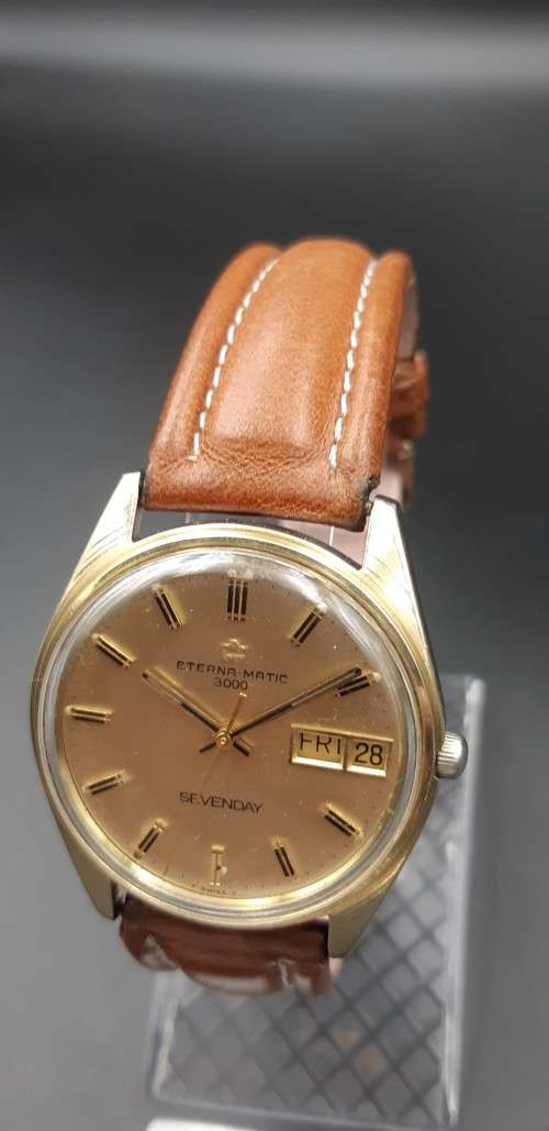 Eterna matic 3000 Sevenday with original box and hang tag RARE FIND in this condition