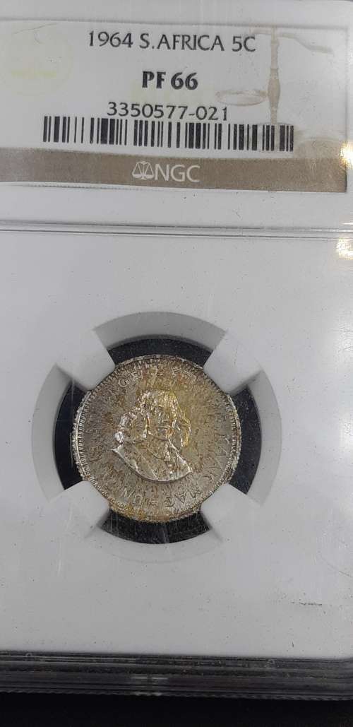 1964 5c coin NGC graded PF66