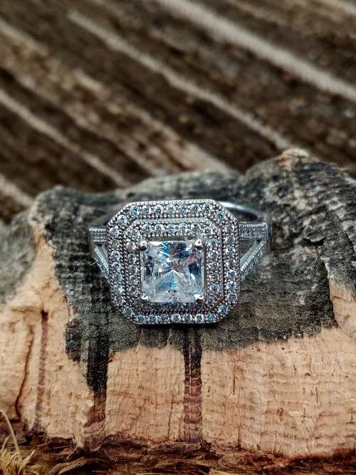 Ladies ring sterling silver Size N