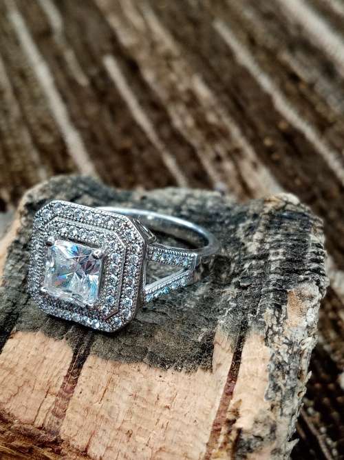 Ladies ring sterling silver Size N