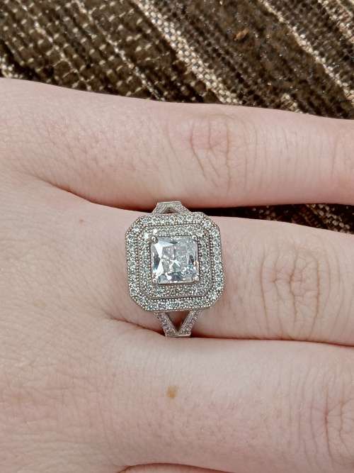 Ladies ring sterling silver Size N