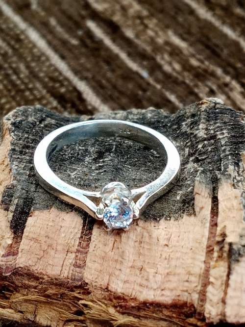 Ladies ring sterling silver Size N