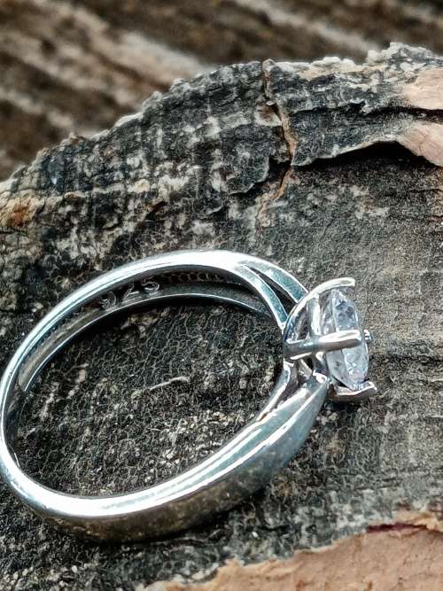 Ladies ring sterling silver Size N