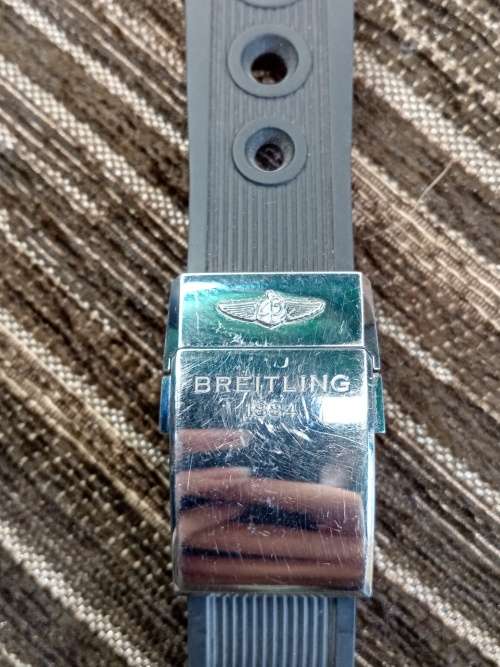Breitling Original watch strap rubber strap 24mm lug size 17 cm total lenght