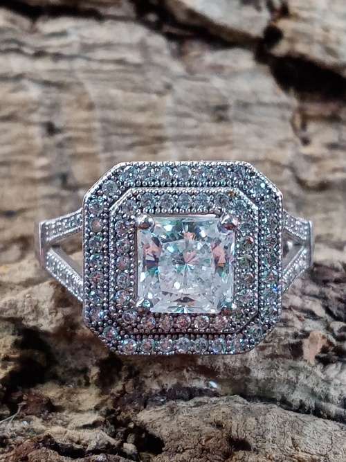 Ladies ring sterling silver Size N