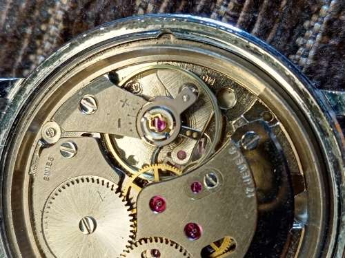 Rotary wrist watch manual wind starburst texture dial 35mm ex crown WORKING