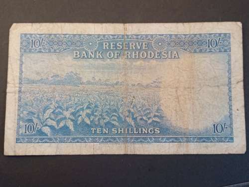 Reserve Bank of Rhodesia Ten Shillings 7th October 1964