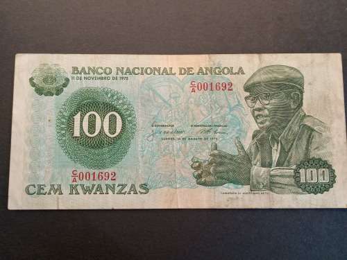 Banco nacional De Angola 100 Cem kwanzas