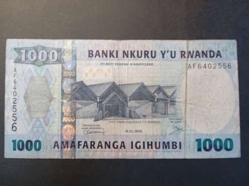 National Bank of Rwanda 1000 Mille-Francs-One Thousand