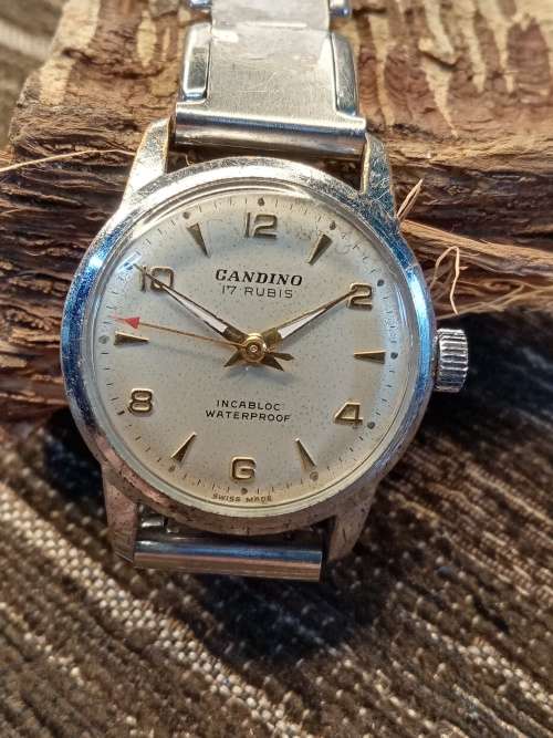 Candino manual wind wrist watch 30mm ex crown WORKING