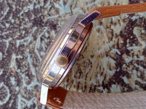 Lanco manual wind wrist watch unbelievable purple dial 33mm ex crown WORKING