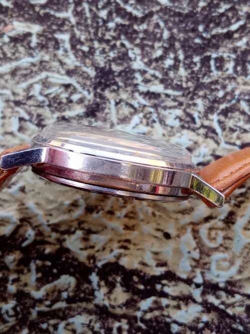 Lanco manual wind wrist watch unbelievable purple dial 33mm ex crown WORKING