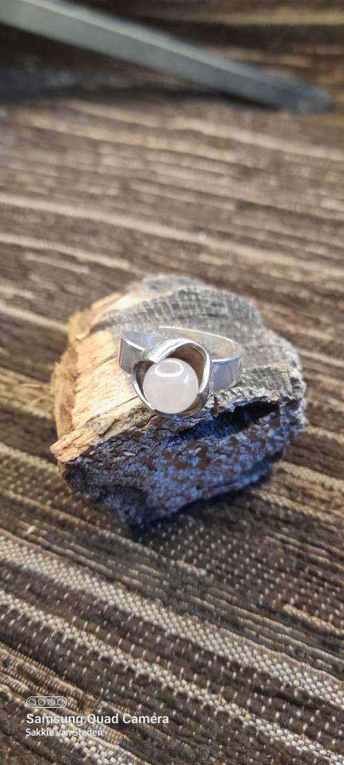 Sterling Silver ladies ring Size T Adjustable NO BOX!