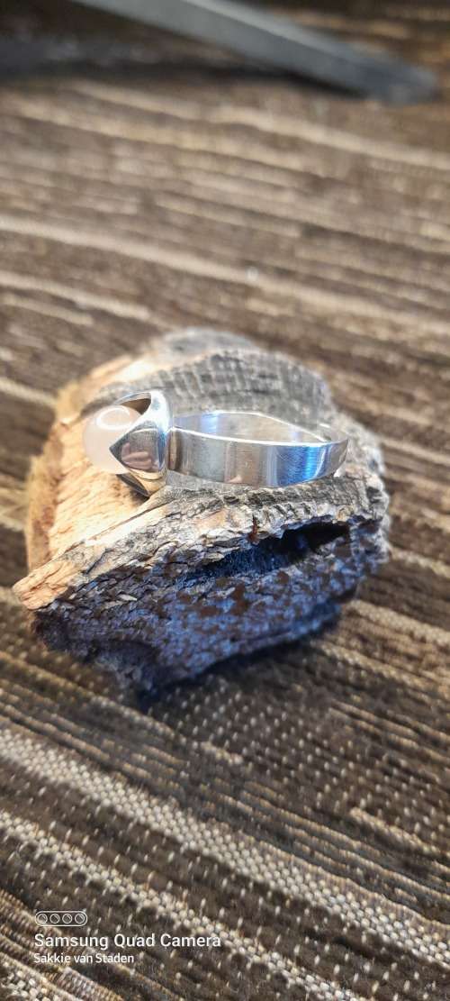 Sterling Silver ladies ring Size T Adjustable NO BOX!