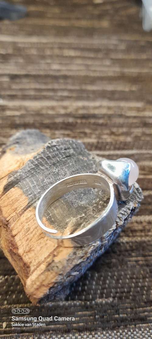 Sterling Silver ladies ring Size T Adjustable NO BOX!