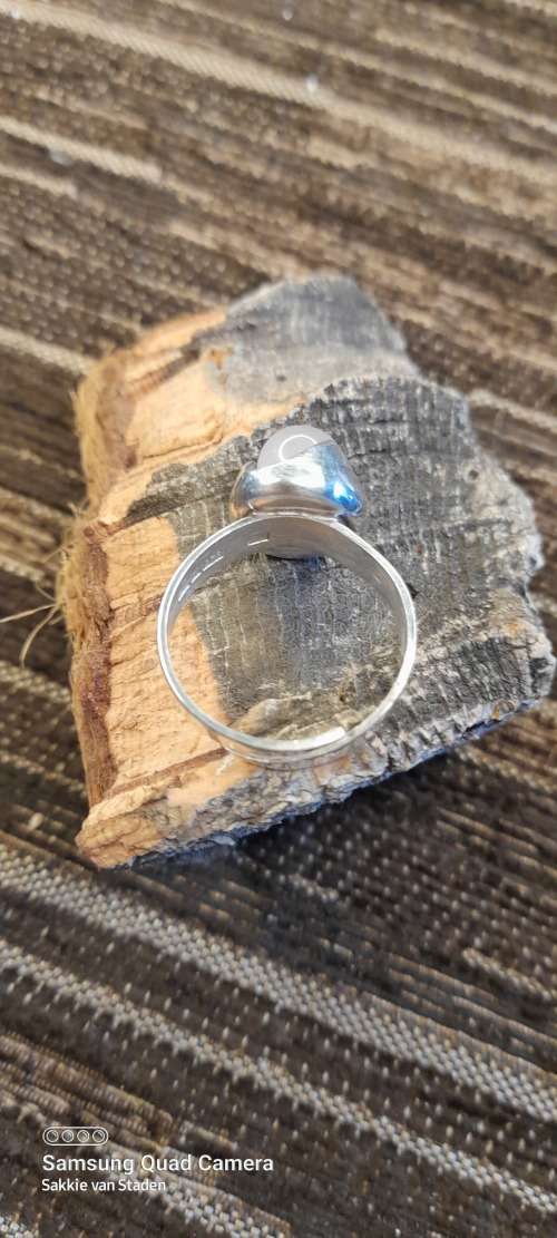 Sterling Silver ladies ring Size T Adjustable NO BOX!