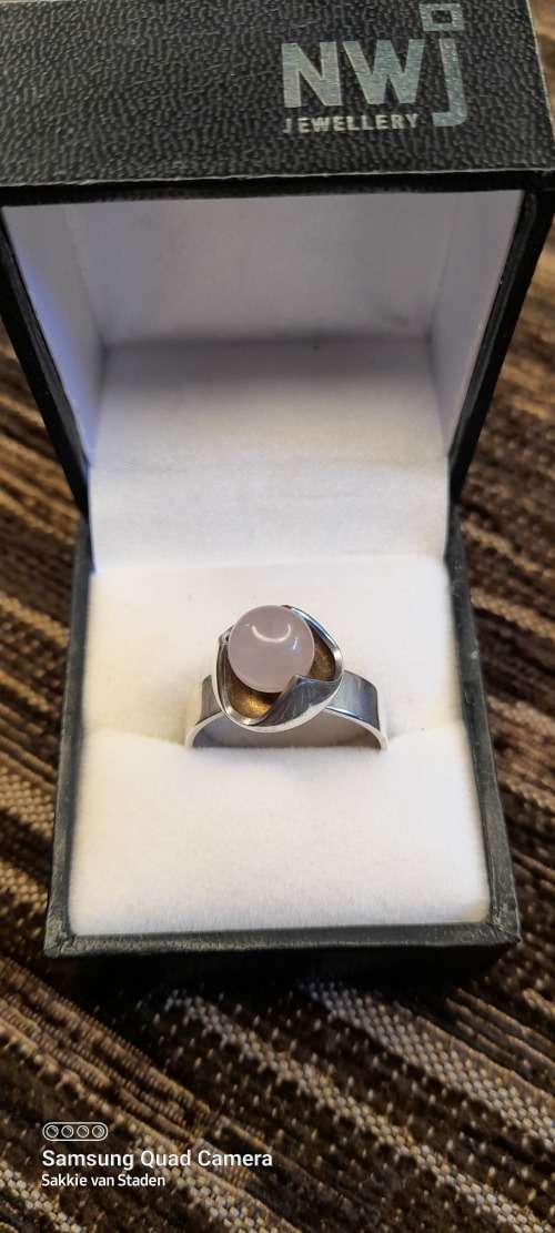 Sterling Silver ladies ring Size T Adjustable NO BOX!