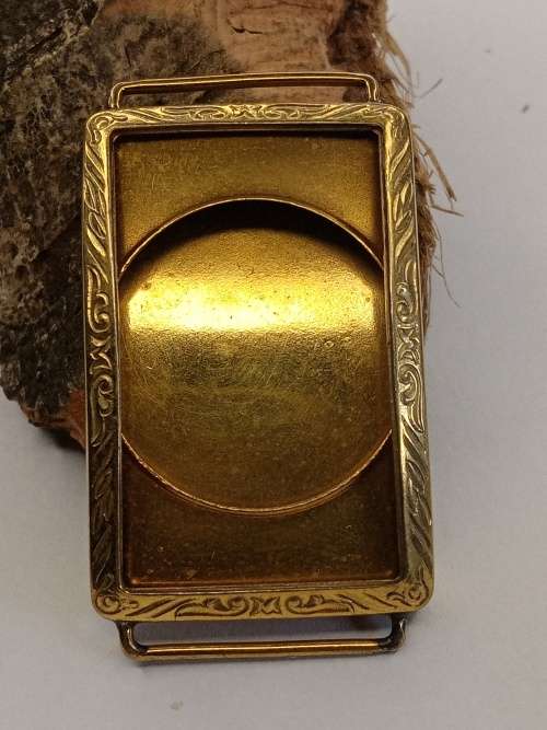 New old stock watch cases no crystal gold plated length: 41mm width: 27mm