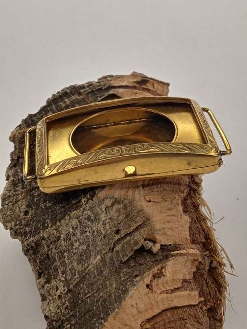 New old stock watch cases no crystal gold plated length: 41mm width: 27mm