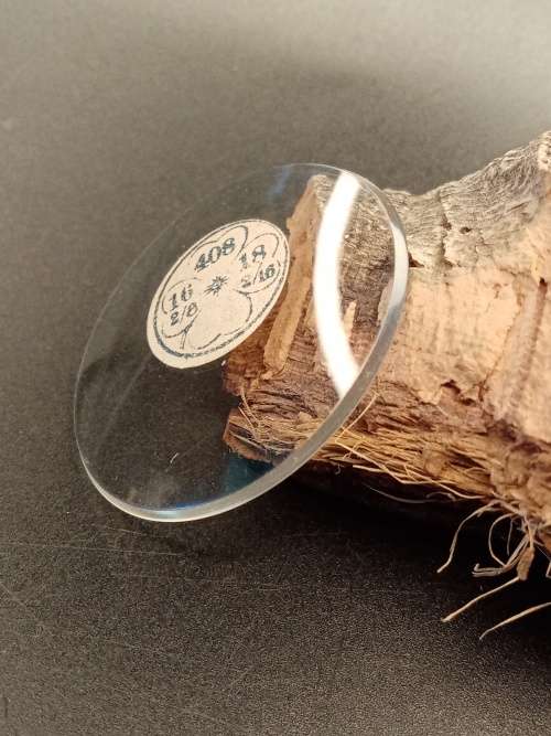 Domed pocket watch crystal thick size: 408