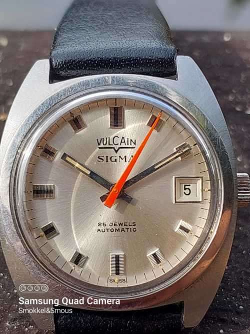 Vulcain Sigma Automatic Eta 2872 Serviced lug size 18mm case size 34mm