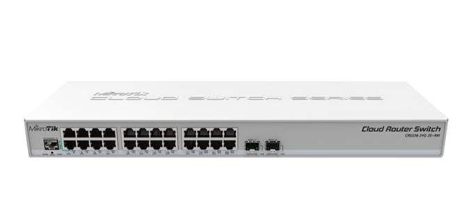 MikroTik Cloud Router Switch 24 Port Gigabit 2SFP+ | CRS326-24G-2S+RM