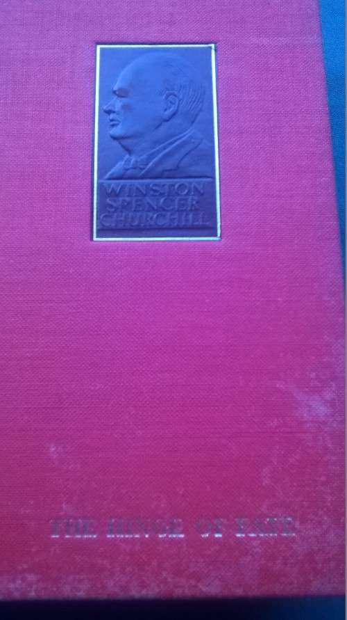 Winston Churchill book set & LP record (The voice of Winston Churchill)