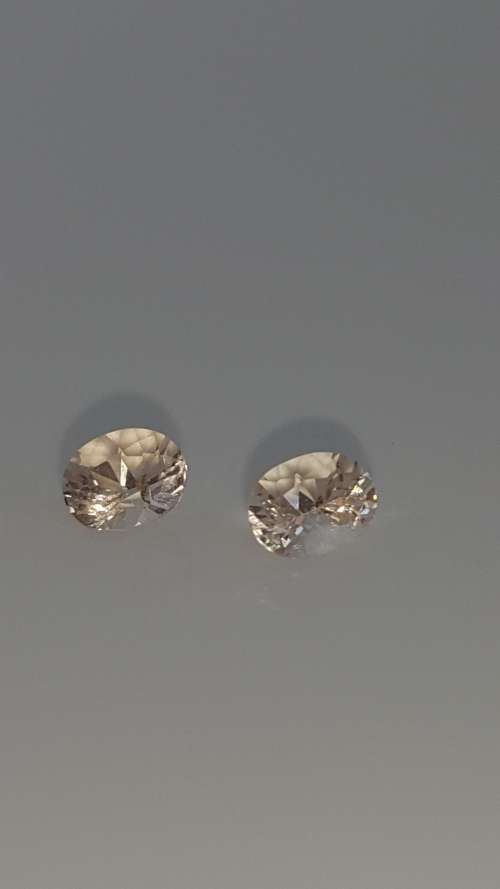 0,80CT STUNNING SPARKLE!! AAA+ NATURAL MORGANITE OVAL PAIR VVS